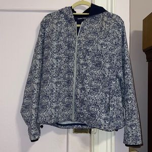 Outdoor Voices blue pebbled rectreck zip jacket